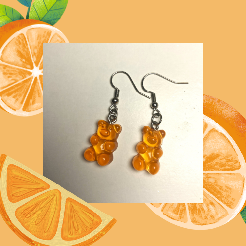 Gummy Candy Earring Orange