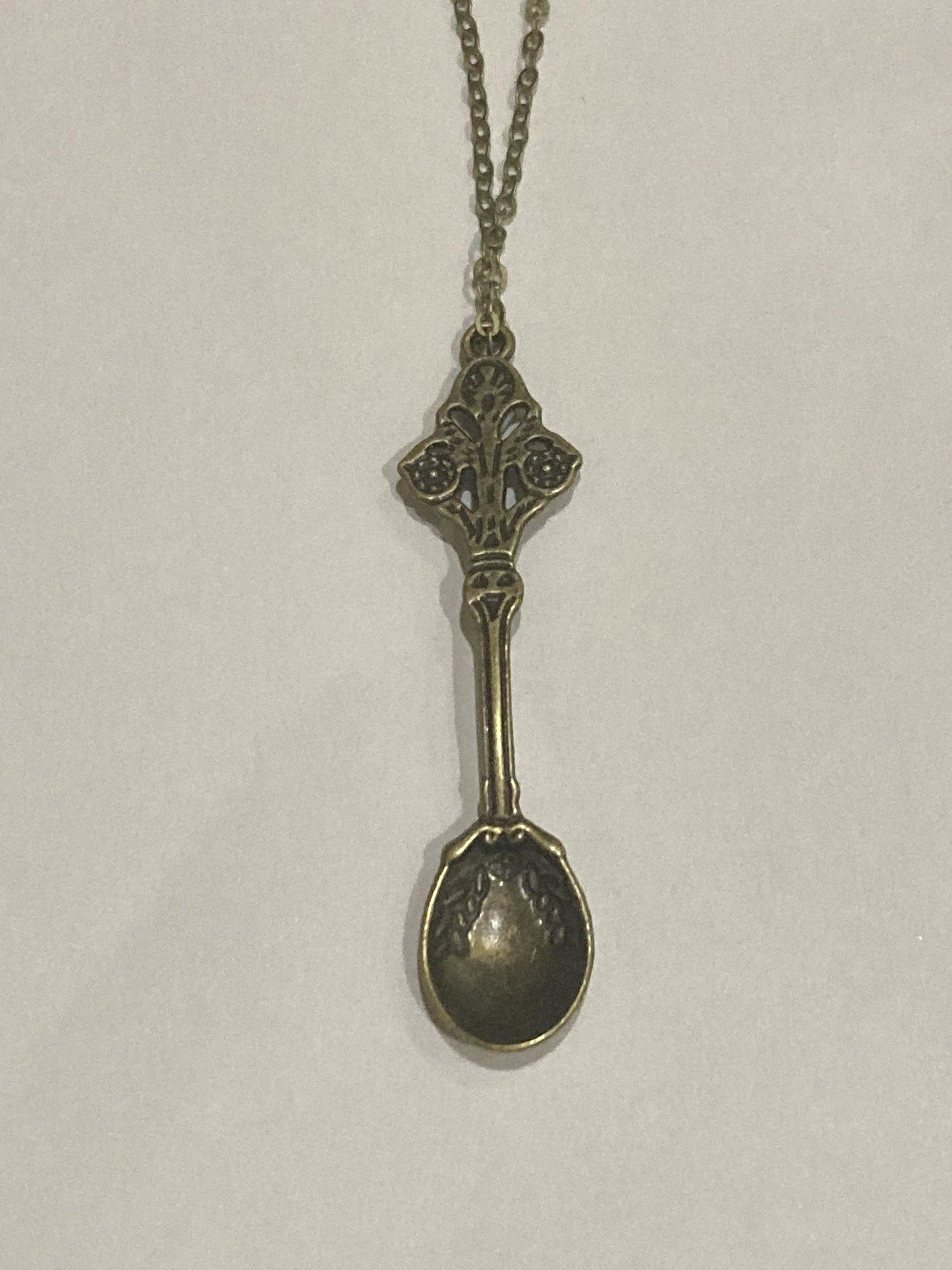 Rustic spoon pendant necklace